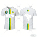 Brazil Flag Stripe Football Jersey