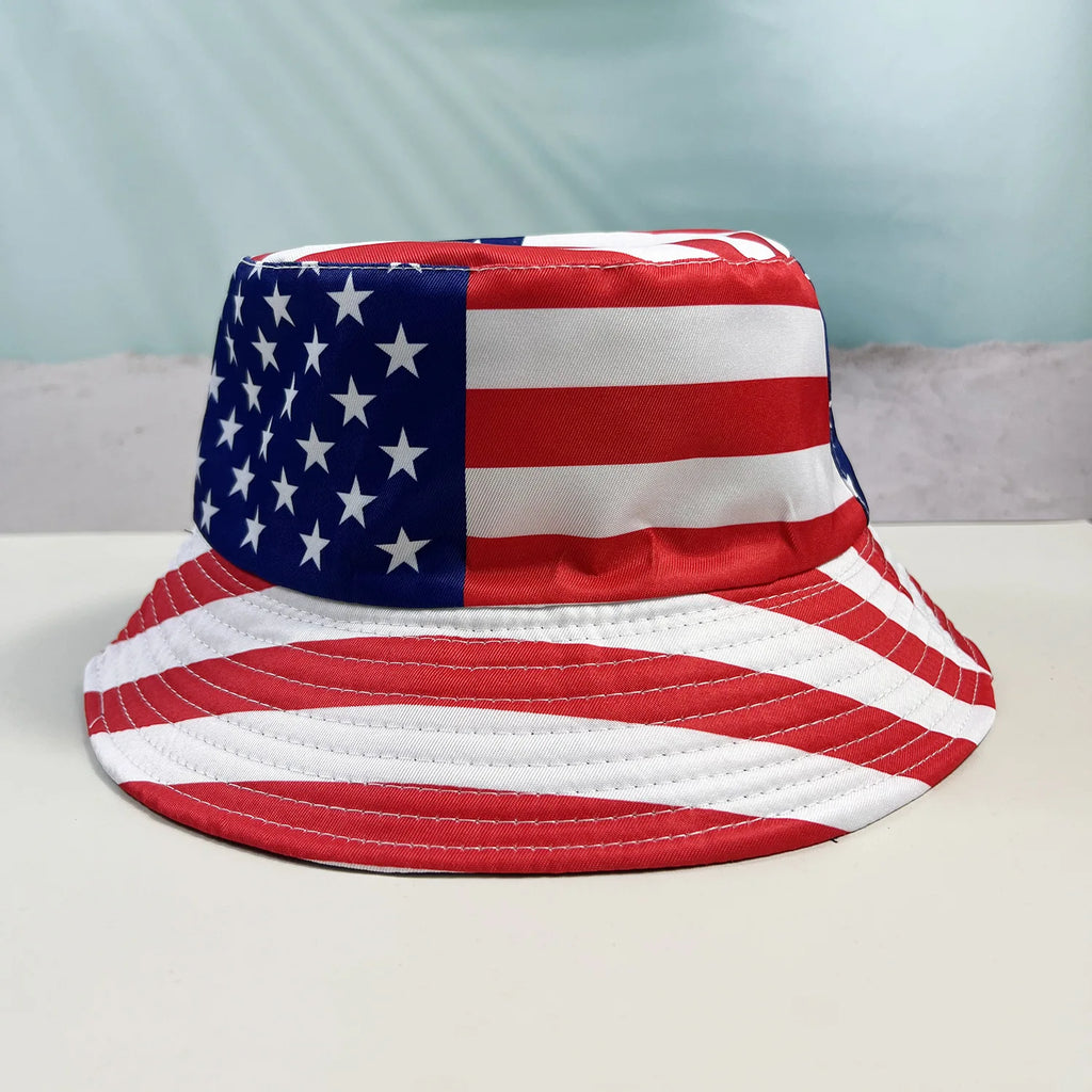 Patriotic Flag Bucket Hat