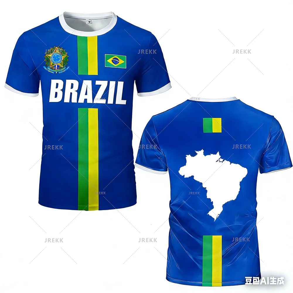 Brazil Flag Stripe Football Jersey