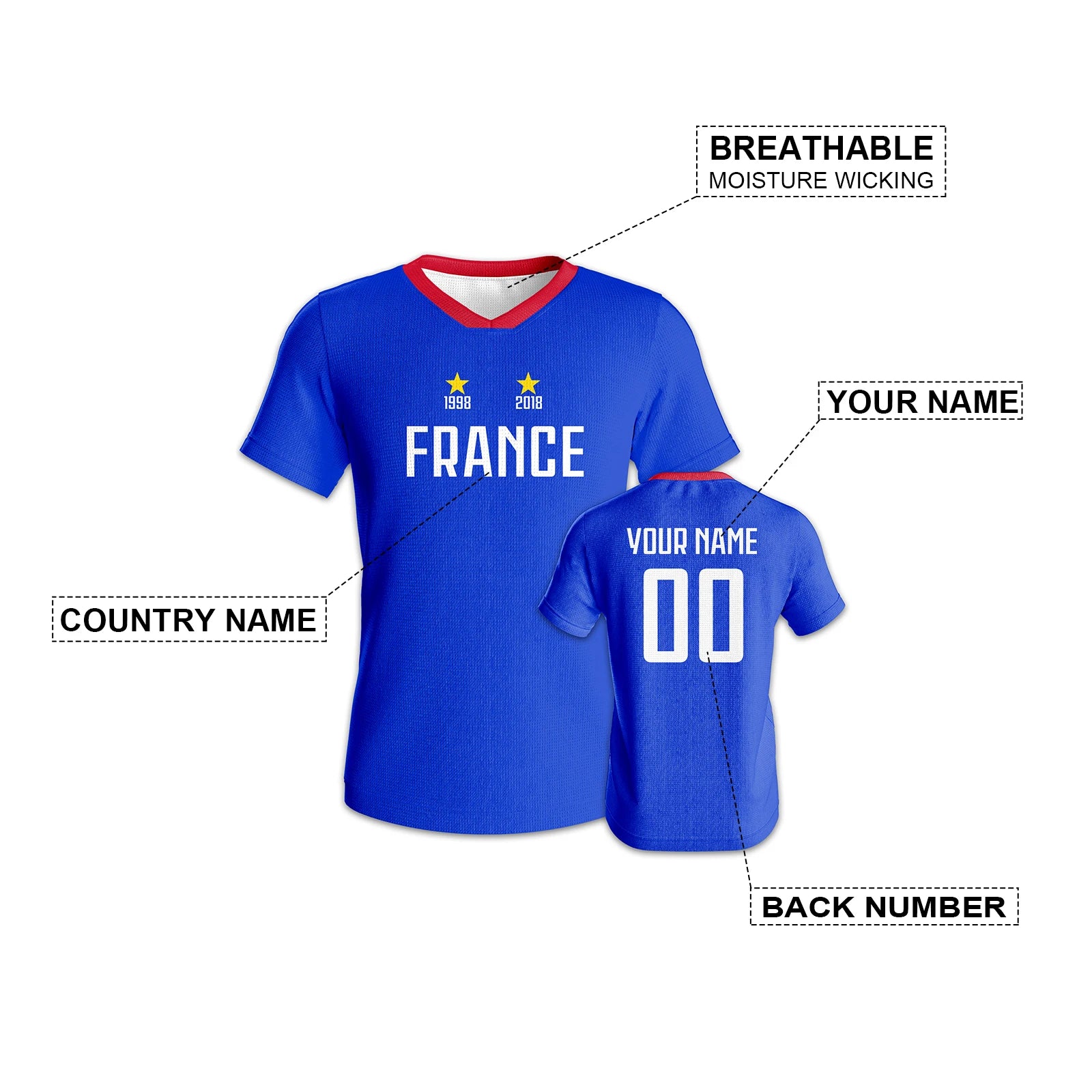 Custom France Soccer Jersey