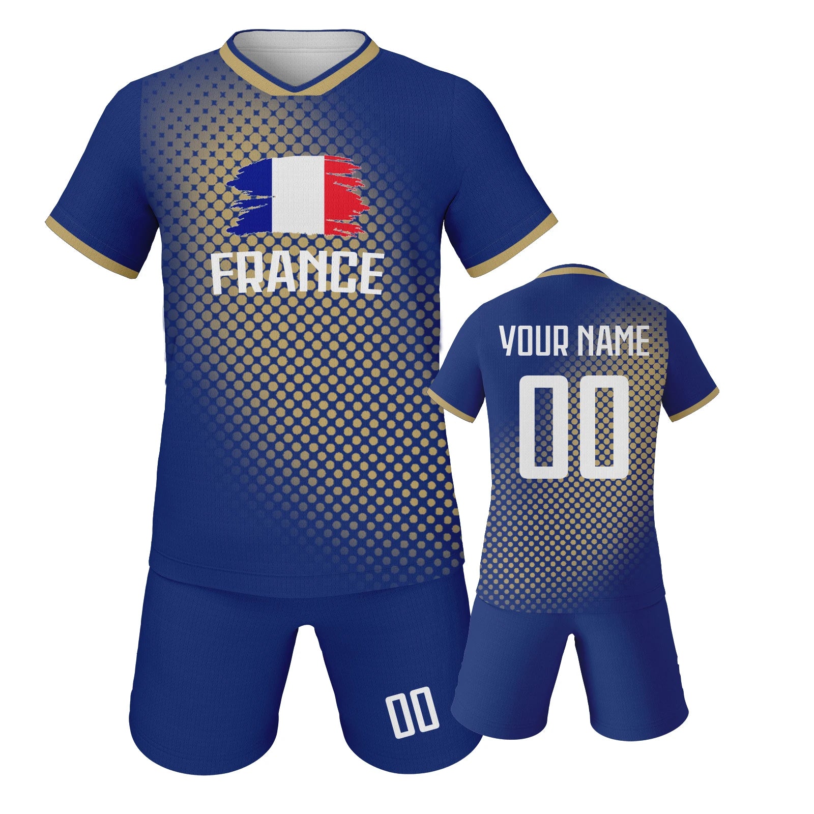 Custom France Youth Soccer Kit
