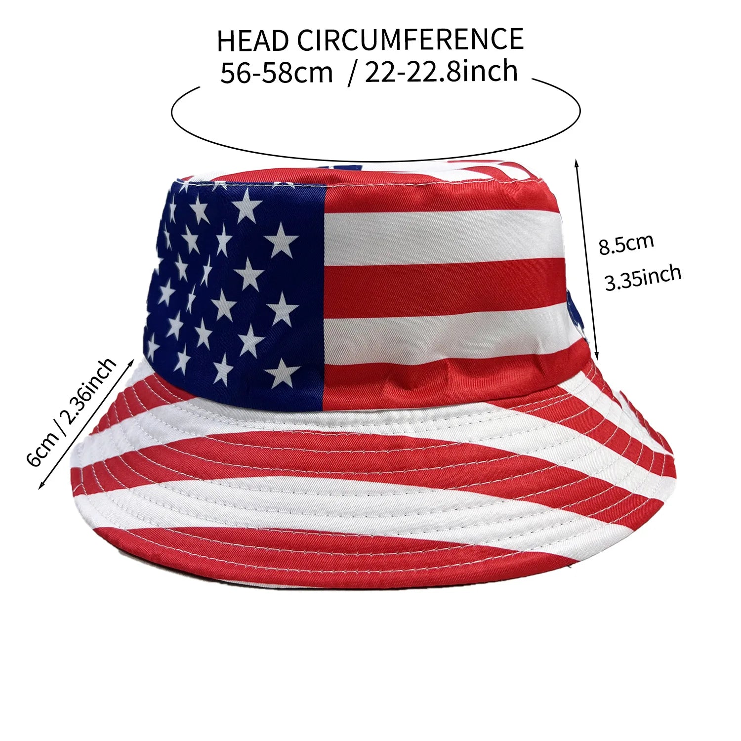 Patriotic Flag Bucket Hat