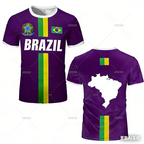 Brazil Flag Stripe Football Jersey