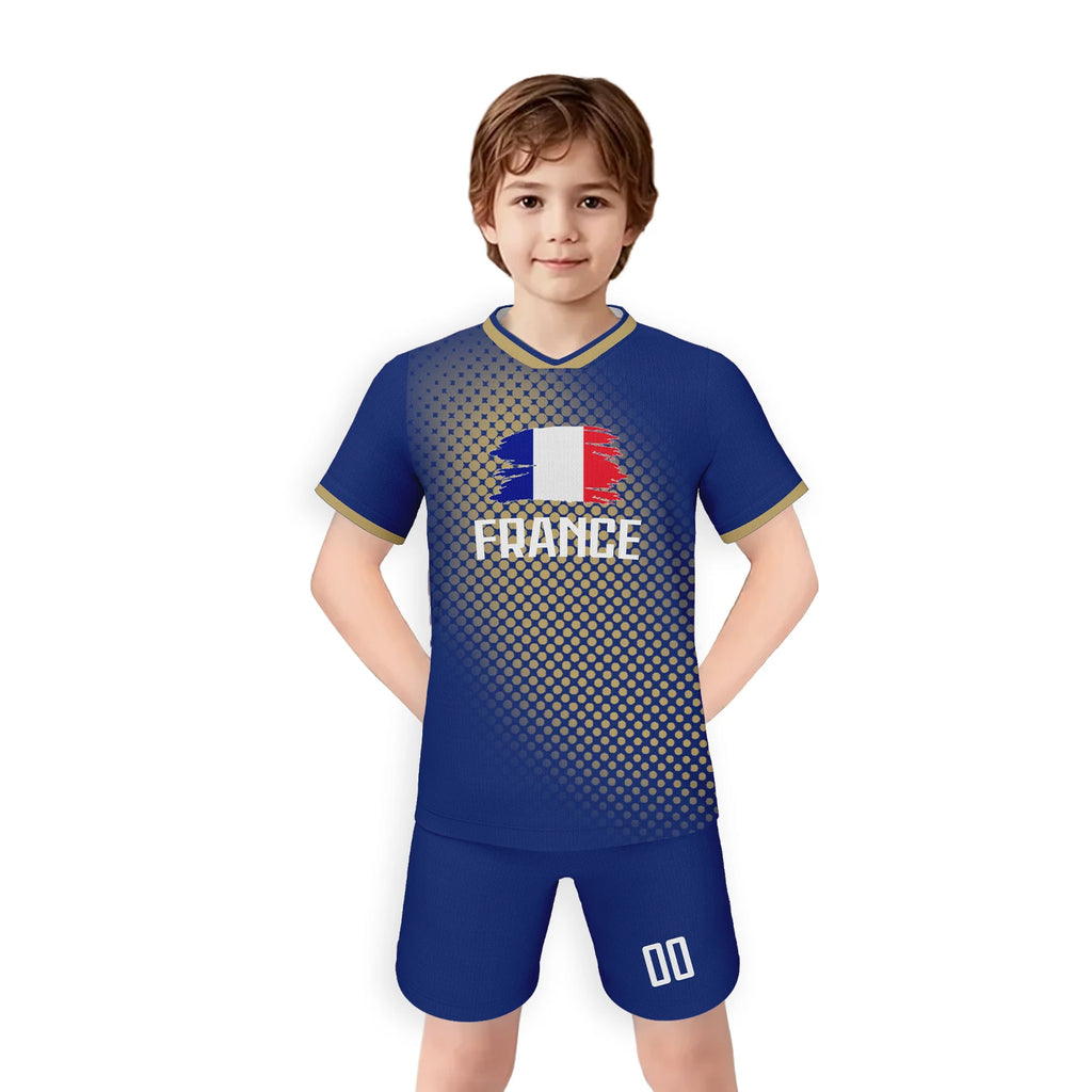 Custom France Youth Soccer Kit