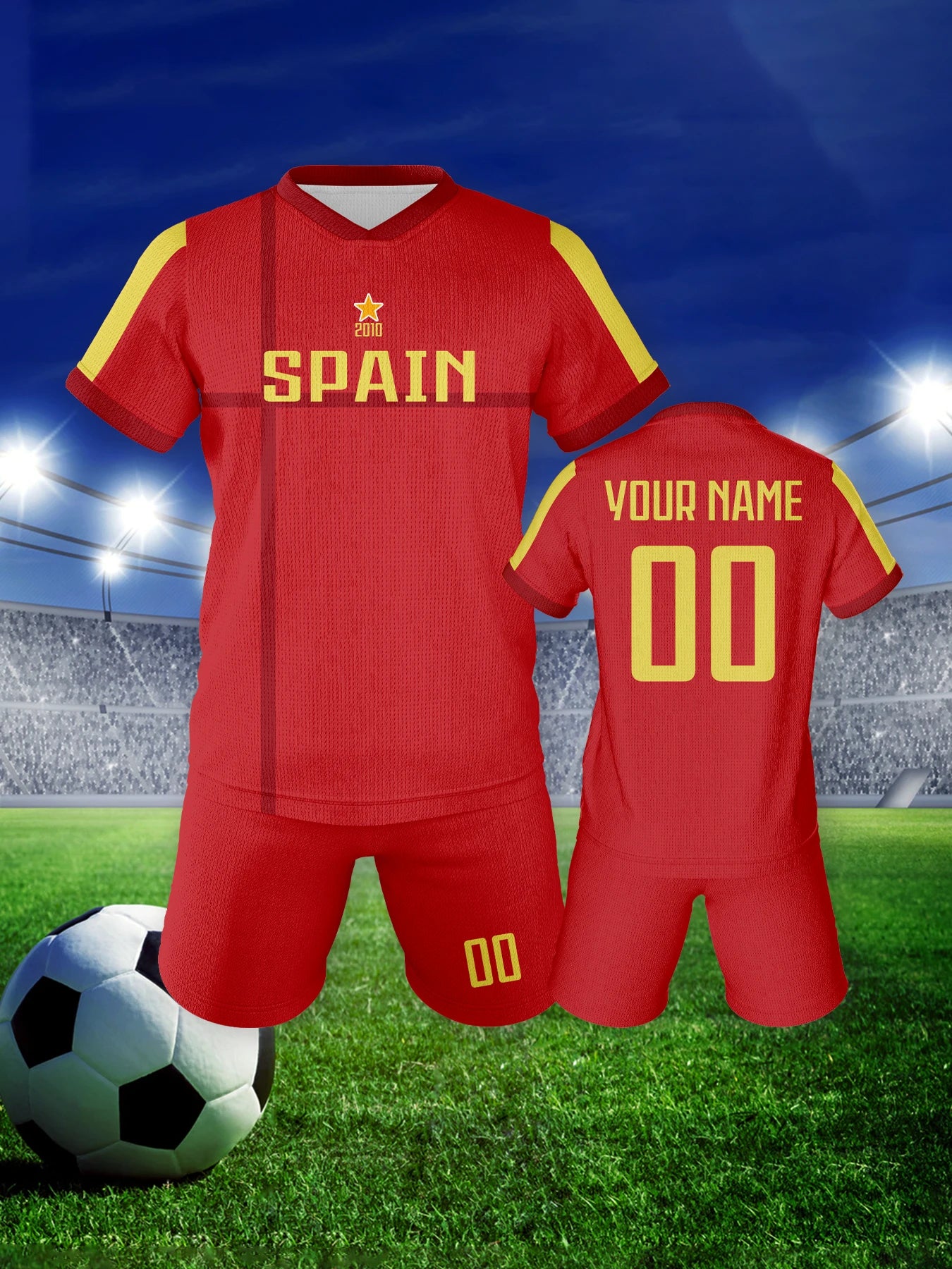 Custom Spain Kids Soccer Training Set